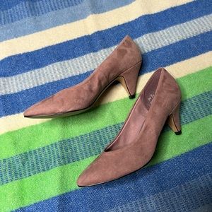 Vintage 90s Mauve Naturalizer Suede Pumps Size 7.5